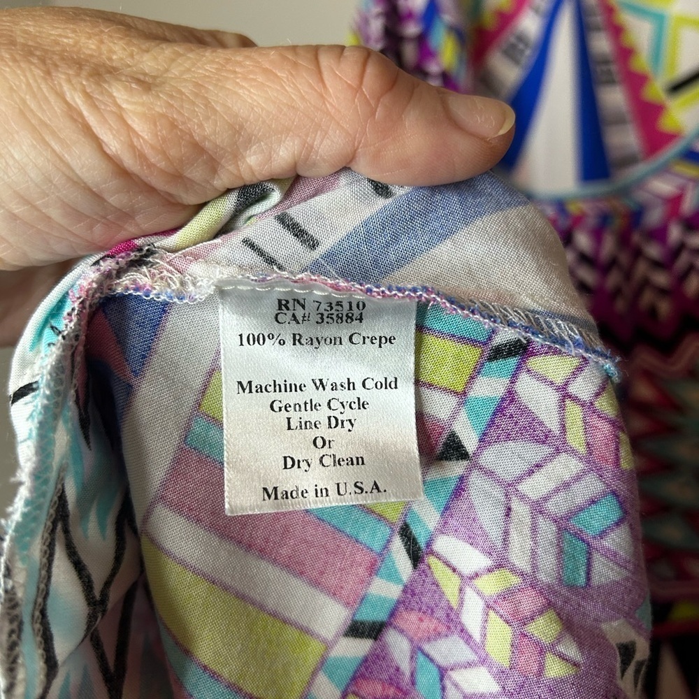 Uncle Frank Geometric Print Shift Dress Size S - Picture 7 of 7